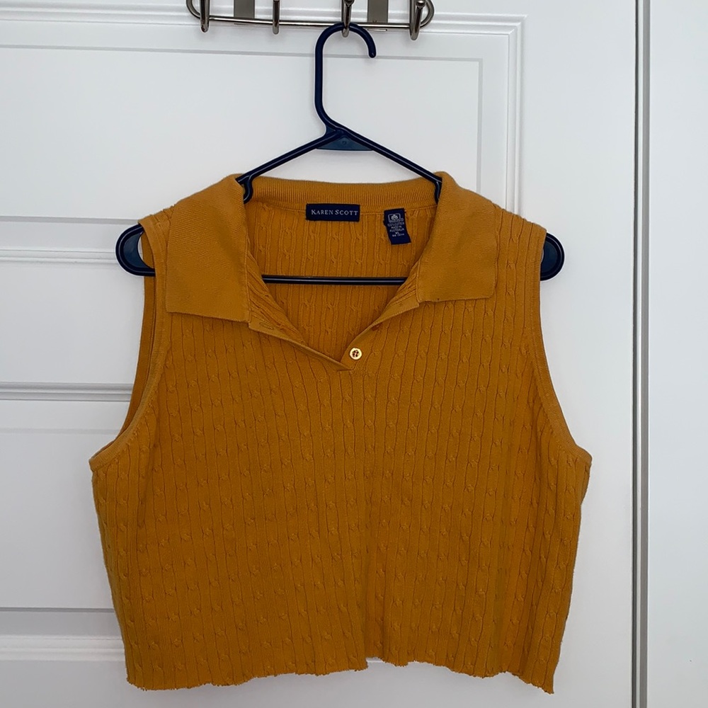 Yellow Cropped Tank